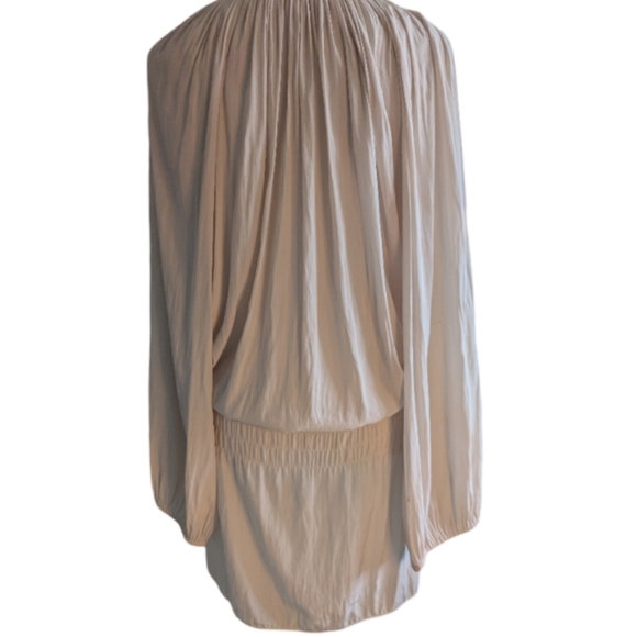 Ramy Brook Paris Dress Champagne Cream Boho Silk Size M - Picture 7 of 13